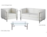 LC11 White Corbusier Chair • Hire Only