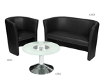 Eple Leather Tub Armchair Faux • HIRE ONLY
