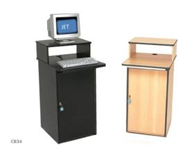 CB34 Lockable Workstation + Adjustable Shelf • Hire Only