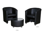 Mayfair Leather Tub Chair • Hire Only