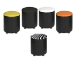 Drum Faux Leather Stool • Hire Only