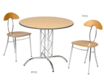 Eros Beech Chrome Frame Chair• Hire Only