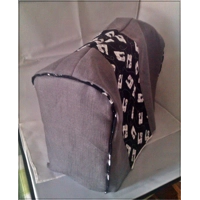 Sewing Machine Cover, Grey Linen Machine Dust Cover handmade in Yorkshire