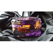 Halloween Make Up Bag, Purple Zip Travel Pouch, Halloween Cosmetic Bag