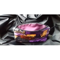 Halloween Make Up Bag, Purple Zip Travel Pouch, Halloween Cosmetic Bag