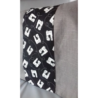 Sewing Machine Cover, Grey Linen Machine Dust Cover handmade in Yorkshire