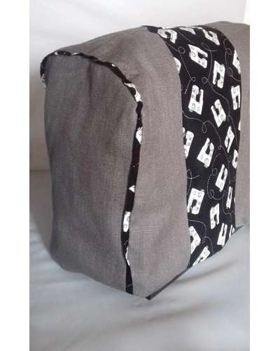 Sewing Machine Cover, Grey Linen Machine Dust Cover handmade in Yorkshire Sewing Machine Cover, Grey Linen Machine Dust Cover handmade in Yorkshire