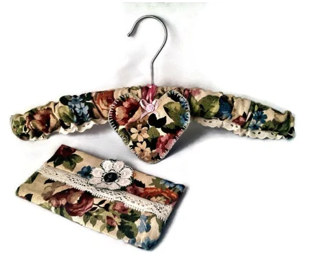 Sanderson Linen Gift Set, Coat hanger, Tissue Case, Mothers Day upcycled. handmade