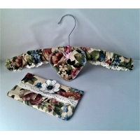 Sanderson Linen Gift Set, Coat hanger, Tissue Case, upcycled and handmade in Yorkshire