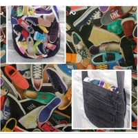 Upcycled grey shoulder bag, casual festival Bag, handmade in Yorkshire