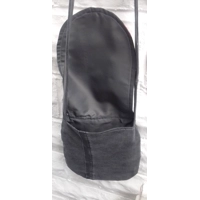 Upcycled grey shoulder bag, casual festival Bag, handmade in Yorkshire