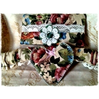 Sanderson Linen Gift Set, Coat hanger, Tissue Case, upcycled and handmade in Yorkshire