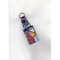 Cat keyring luggage tag, cotton fabric keyfob, cat keychain Bag Charm