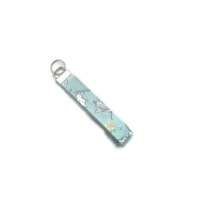 Cat Wrist Strap Keyfob Kittens Fabric Wristlet White Keyfob Hand Made in Yorkshire