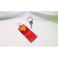 Red Wrist Keyfob Red Cotton Keychain, Cotton Anniversary Gift