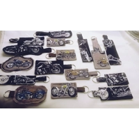 Luggage Tag Motorcycle keyring, Motorbike Keyfob, Motorcycle keychain, Eco Friendly Letter Box New H