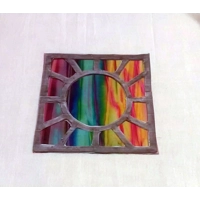 Cotton Shoulder Bag Eco Friendly Cotton Shopping Bag, Rainbow Sunburst