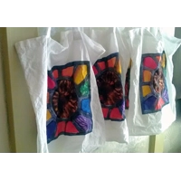 Cotton Shoulder Bag Eco Friendly Cotton Shopping Bag, Rainbow Sunburst