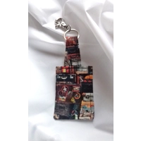 Luggage Tag Travel Keyring For Suitcase , Map Keyfob Letter Box Gift made in Yorkshire