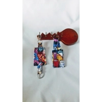 Cat Keyring, Cat Fabric Keyfob, Cat luggage tag Eco Friendly New Home Letterbox Gift