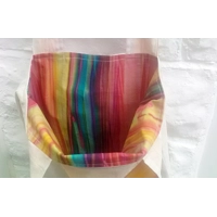 Rainbow Cotton Shoulder Bag, Handmade in Yorkshire