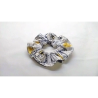 Bee self tie headband, bee scrunchie, yellow cotton elastic self tie hairband