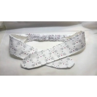 Cat Headband, cat scrunchie, cats whiskas white cotton reusable elasticated hairband