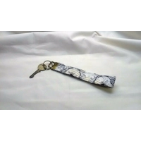 Bee Keyring luggage tag Wristlet Fabric Keyfob Letterbox gift Hand Made in Yorkshire