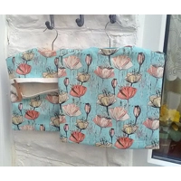 Green Cross Body Peg Bag, Lined Cotton peg bag, eco Friendly Laundry Bag, Handmade in Yorkshire