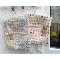 Peg Bag with Hanger, Lined Cotton Peg Bag, Eco Friendly Laundry Bag, Housewarming Gift For Her from