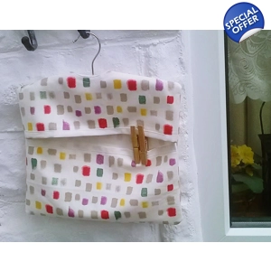 Peg Bag with Hanger, Lined Cotton Peg Bag, Eco Friendly Laundry Bag, Housewarming Gift For Her from