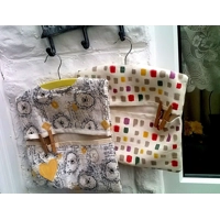 Peg Bag with Hanger, Lined Cotton Peg Bag, Eco Friendly Laundry Bag, Housewarming Gift For Her from