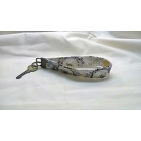 Bee Keyring luggage tag Wristlet Fabric Keyfob Letterbox gift Hand Made in Yorkshire