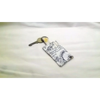 Bee Keyring luggage tag Wristlet Fabric Keyfob Letterbox gift Hand Made in Yorkshire