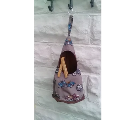 Motorbike Wigwam Peg Bag Motorcycle Peg Bag Cotton Laundry Bag
