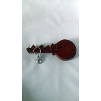 Red rose fabric keyring, cotton anniversary gift, luggage tag, letterbox gift handmade in Yorkshire