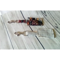 Luggage Tag Travel Keyring For Suitcase , Map Keyfob Letter Box Gift made in Yorkshire