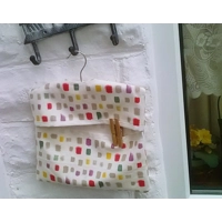 Peg Bag with Hanger, Lined Cotton Peg Bag, Eco Friendly Laundry Bag, Housewarming Gift For Her from
