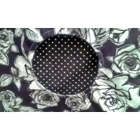 Lined Black Roses Peg Bag, Cotton Laundry Bag includes a Wood Hanger, made in Yorkshire