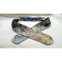Batik self tie headband, blue batik scrunchie, batik sleep mask