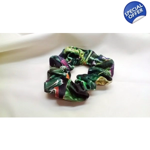 Parrot hair scrunchie, hair accessory, letter box gift handmade in Yorkshire
