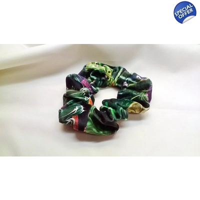 Parrot hair scrunchie, hair accessory, letter box gift handmade in Yorkshire