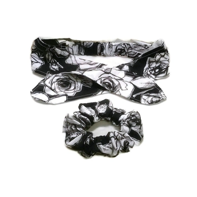 Black Rose Headband, Bl..