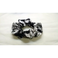 Black Rose Headband, Black floral hair accessory, cotton reusable elasticated