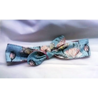 Green scrunchie Flowers Green Headband floral cotton reusable elasticated hairband, letter box gift