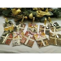 Velvet Fabric Christmas Decoration Set Handmade Christmas Tree Ornament,  made in Yorkshire