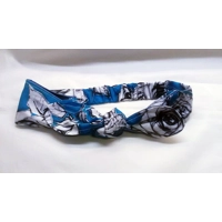 Scrunchie Blue Floral Women Hair Accessories, Blue Roses Scrunchie
