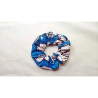 Scrunchie Blue Floral Women Hair Accessories, Blue Roses Scrunchie