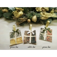 Velvet Fabric Christmas Decoration Set Handmade Christmas Tree Ornament,  made in Yorkshire