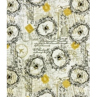 Bees Folded Fabric Christmas Ornament, tree decoration, secret santa stocking filler letter box gift